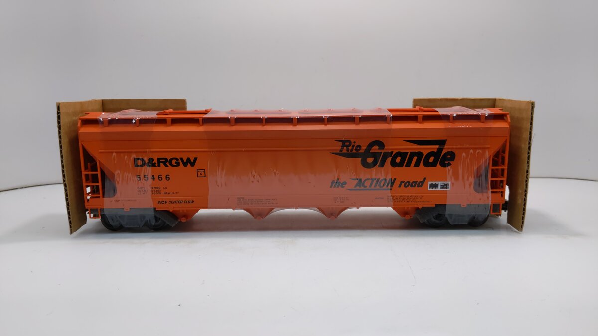Weaver 2077 O Gauge D&RG Centerflow Covered 4-Bay Hopper LN/Box