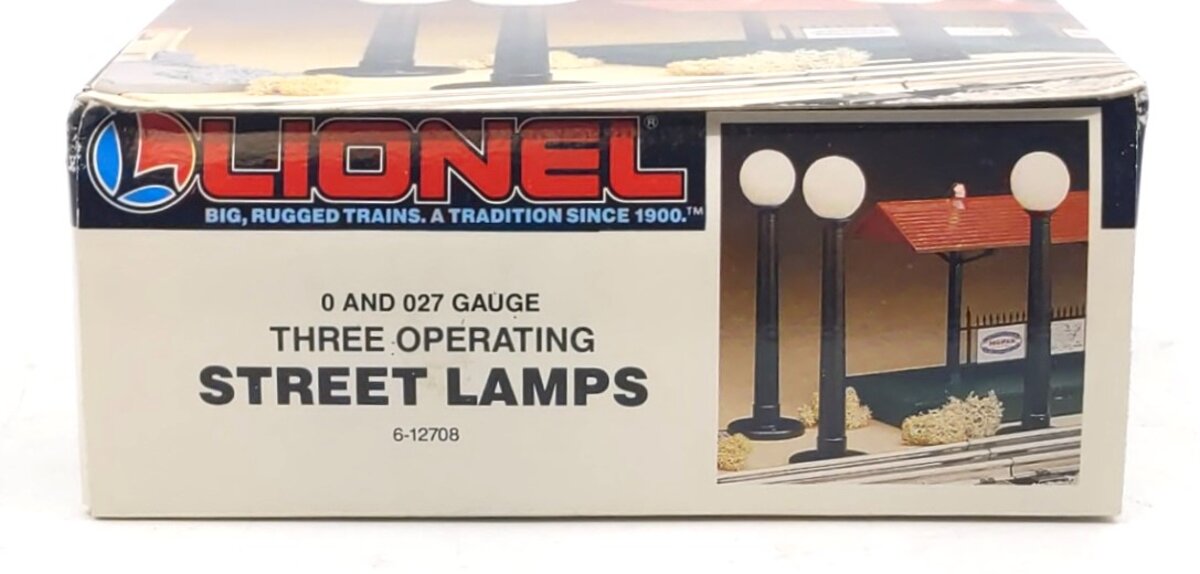 Lionel 6-12708 O/0-27 Gauge Operating Street Lamps (Pack of 3) LN/Box