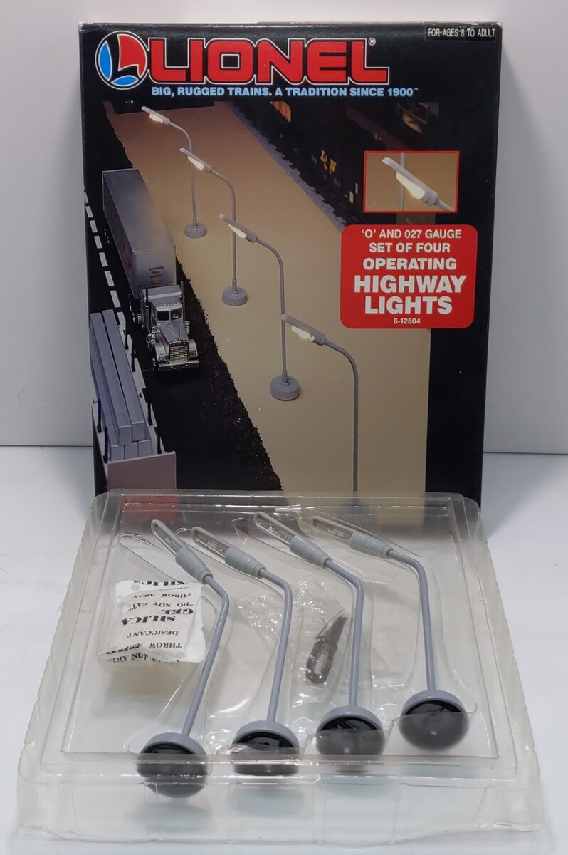 Lionel 6-12804 O And O27 Operating Highway Lights (Set of 4) LN/Box