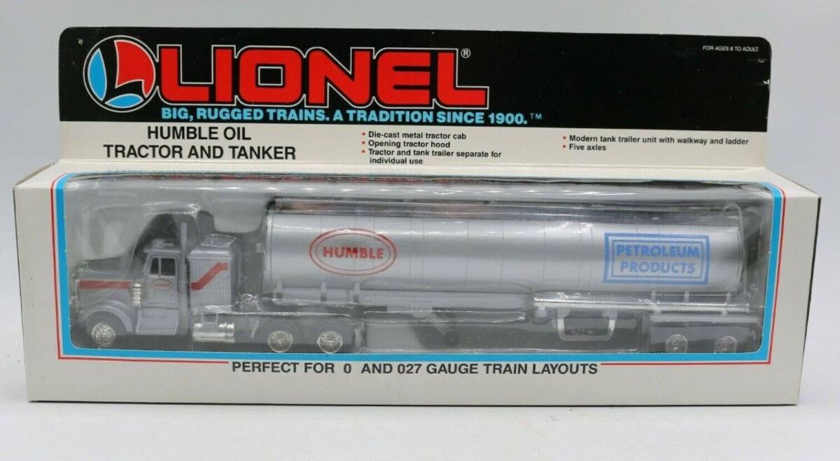 Lionel 6-12837 O Gauge Humble Oil Tractor Trailer & Tanker LN/Box