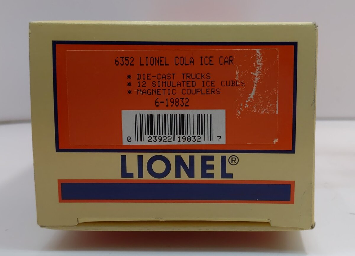Lionel 6-19832 O Gauge Lionel Cola Ice Car #6352 LN/Box