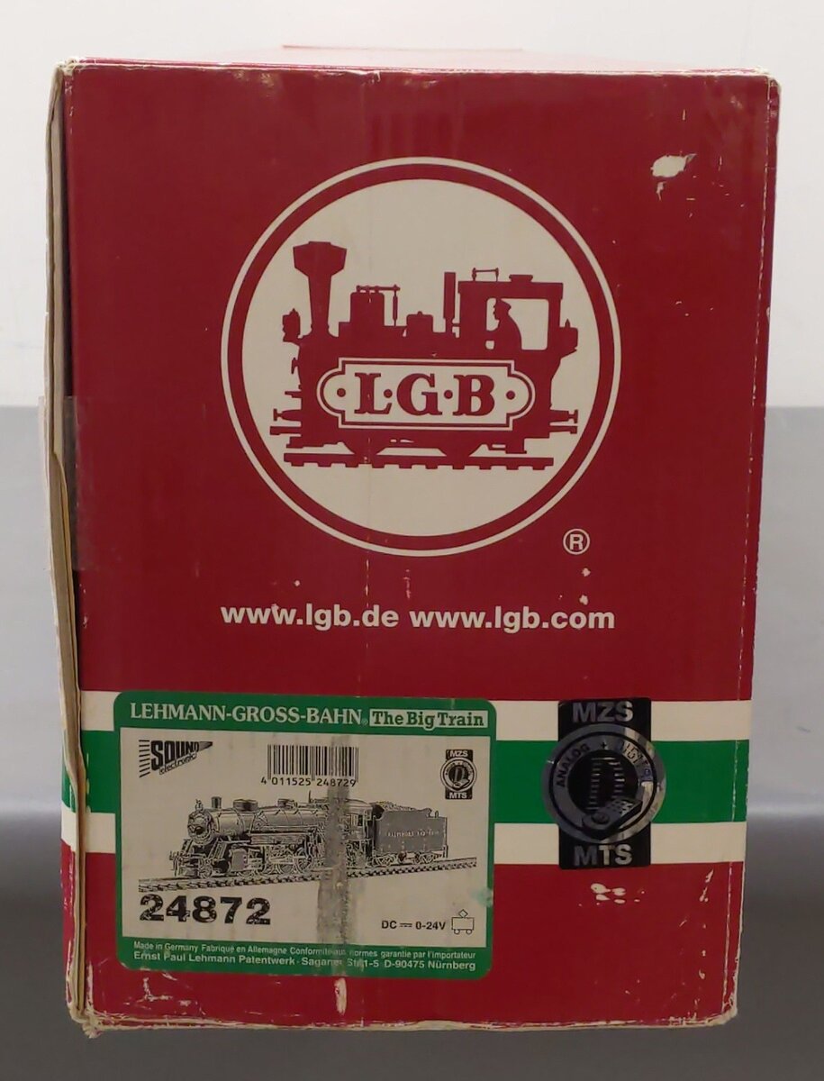LGB 24872 G Scale Baltimore & Ohio 2-8-2 Mikado Steam Locomotive & Tender #4510 VG/Box