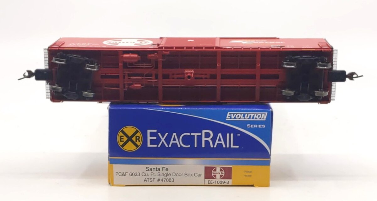 ExactRail EE-1009-3 HO Santa Fe PC&F 6033 Cu.Ft. Single Door Boxcar ATSF #47083