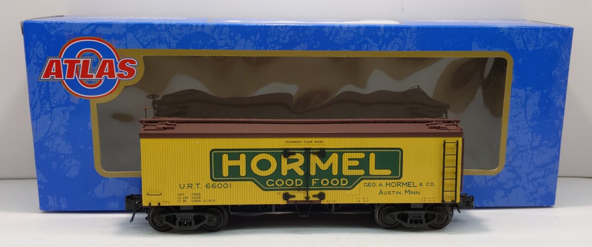 Atlas 8004-2 O Gauge Hormel 36' Woodside Reefer Car #66001 (3Rail) LN/Box