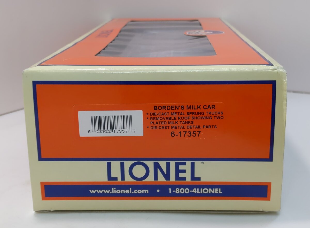 Lionel 6-17357 O Gauge Borden‘s Milk Woodsided Billboard Refrigerator Car #522 LN/Box