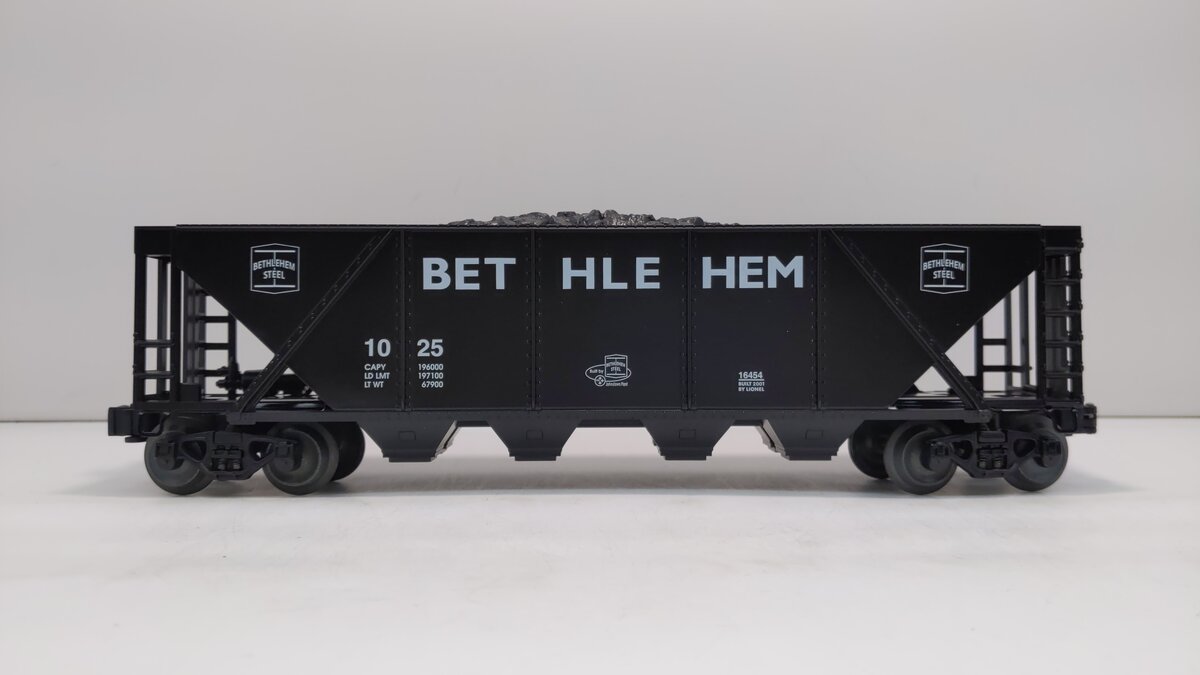 Lionel 6-16454 O Gauge Bethlehem Steel 2-Bay Hopper #1025 LN/Box