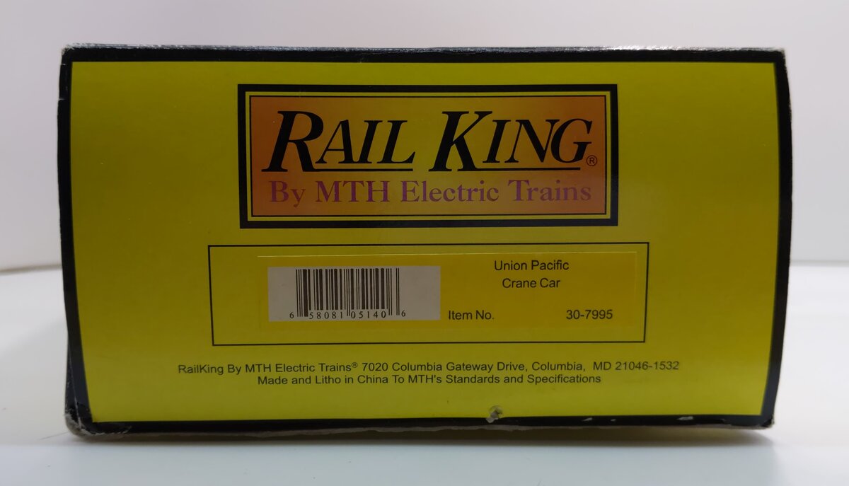 MTH 30-7995 O Gauge Union Pacific Operating Crane Car LN/Box