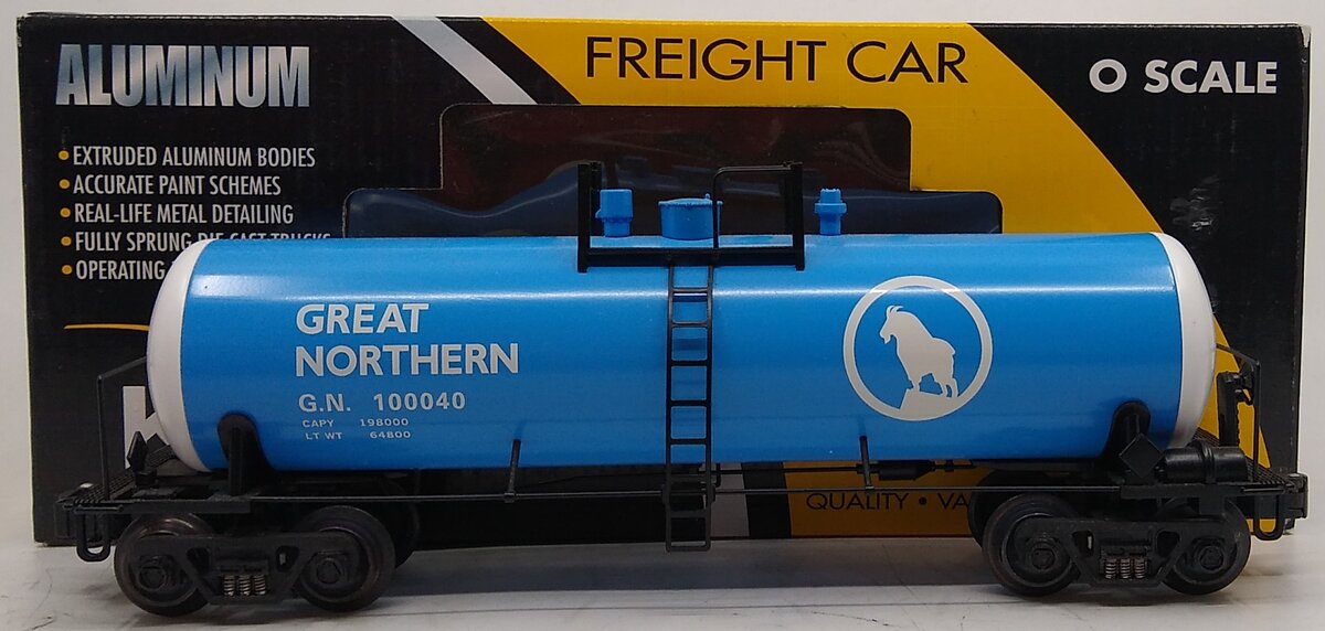 K-Line K90016 O Gauge Great Northern Extruded Aluminum Tank Car #100040 LN/Box