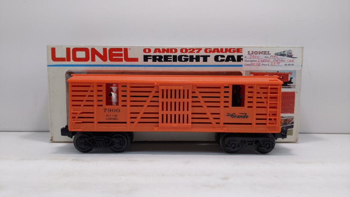 Lionel 6-7900 O Gauge Denver & Rio Grande Western Outlaw Car NIB