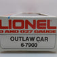 Lionel 6-7900 O Gauge Denver & Rio Grande Western Outlaw Car NIB