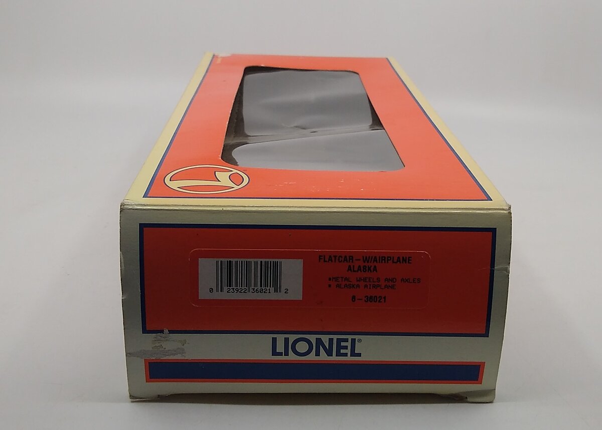 Lionel 6-36021 O Gauge Flatcar with Alaska Airplane #6424 LN/Box