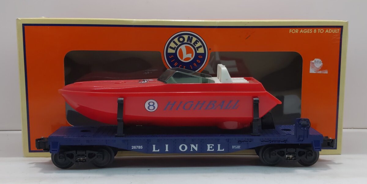 Lionel 6-26785 O Gauge Flatcar w/Power Boat