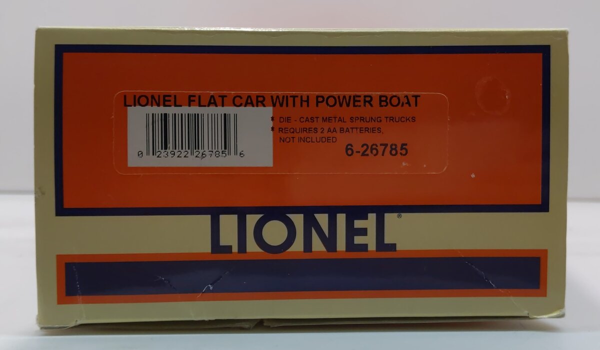 Lionel 6-26785 O Gauge Flatcar w/Power Boat