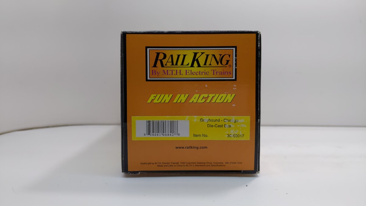 MTH 30-50017 1:43 Rail King Chicago Greyhound Diecast Bus LN/Box