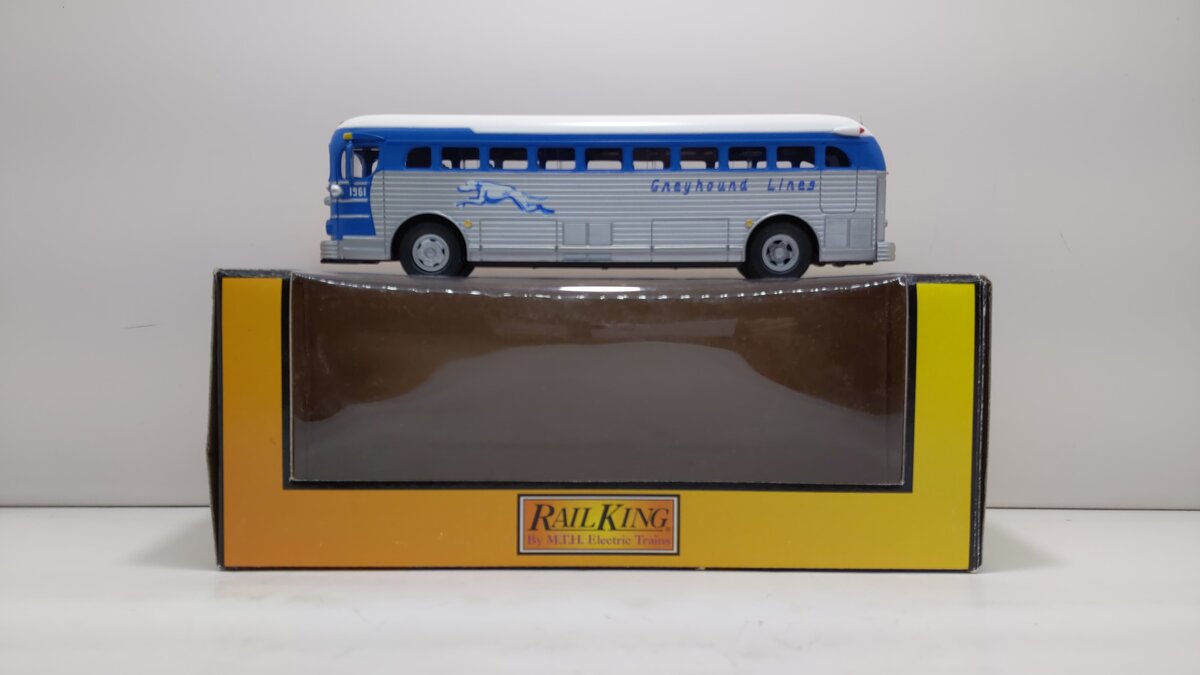 MTH 30-50017 1:43 Rail King Chicago Greyhound Diecast Bus LN/Box