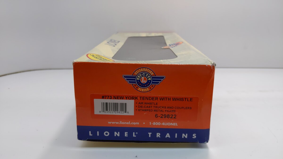 Lionel 6-29822 O PWC New York Central Whistle Tender #773W EX/Box
