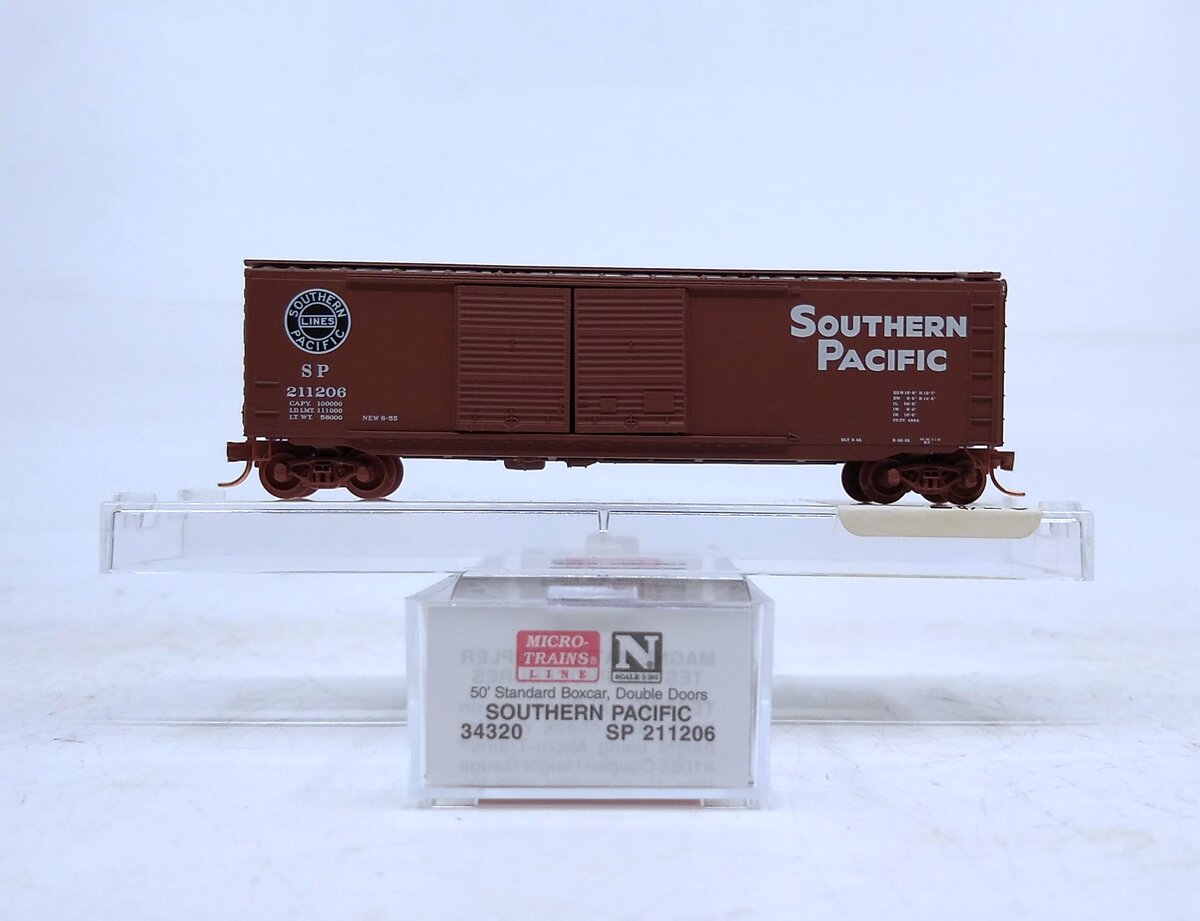 Micro-Trains 03400320 N Southern Pacific 50' Standard Double Door Boxcar #211206 NIB