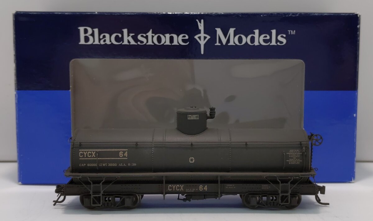 Blackstone Models B340611W HOn3 Weathered CYCX Narrow Frame Tank Car #64 LN/Box