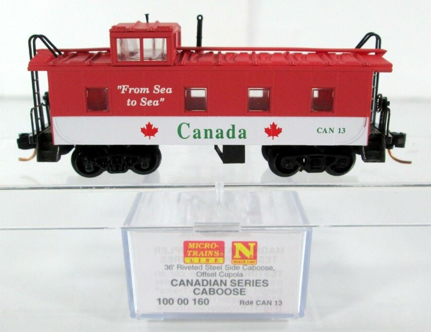 Micro-Trains 10000160 N Canadian '36 Riveted Steel Side Caboose #13 LN/Box