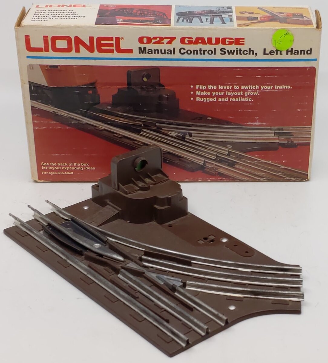 Lionel 6-5021 O27 Gauge Left Hand Manual Control Switch LN/Box