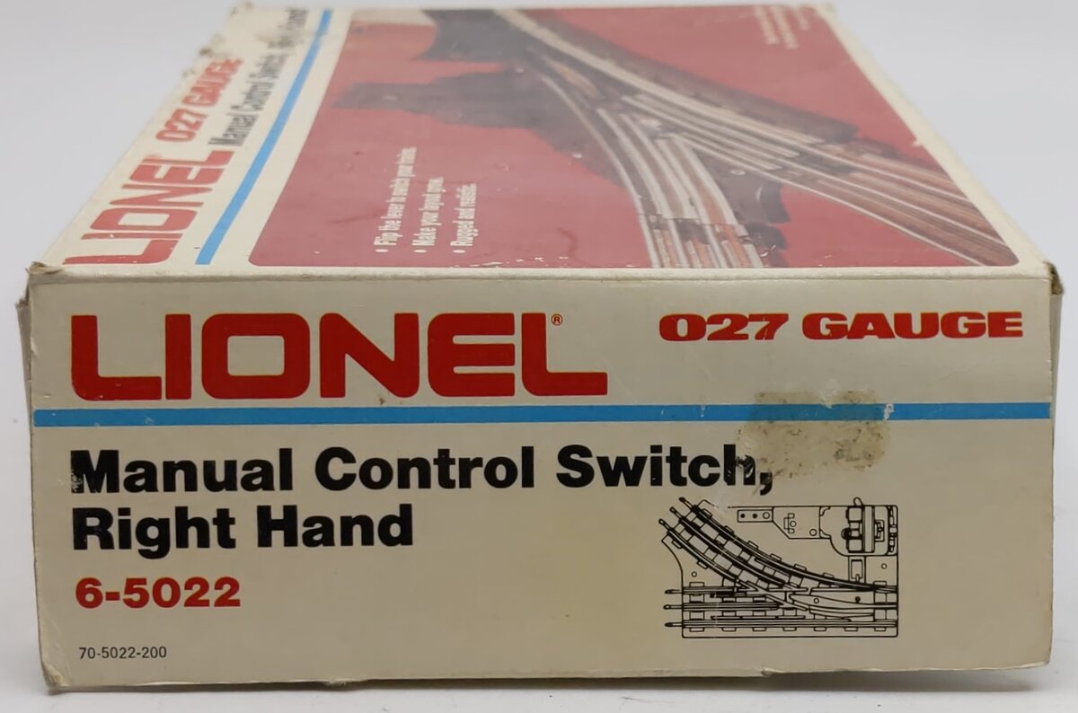 Lionel 6-5022 O27 Gauge Right Hand Manual Control Switch EX/Box
