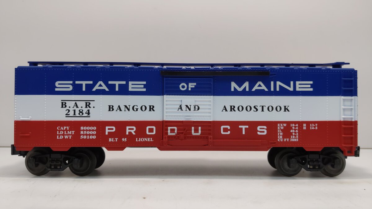 Lionel 6-17218 O Gauge State of Maine Bangor & Aroostook Boxcar #2184 EX/Box
