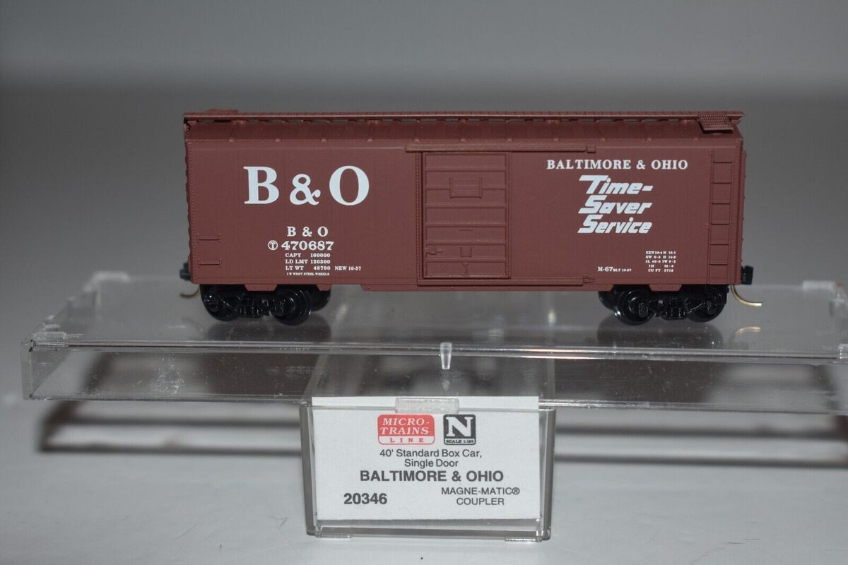 Micro-Trains 02000346 N Scale B&O 40' Standard Single Door Boxcar #470687