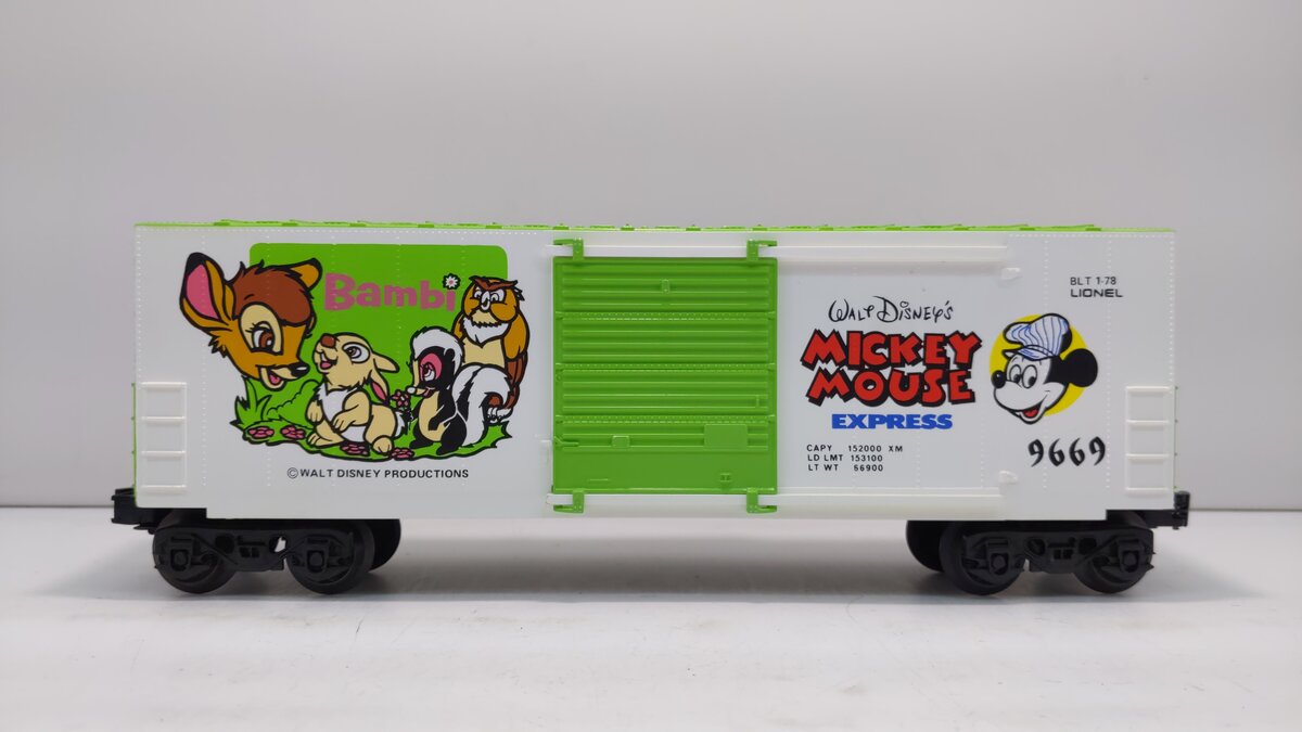 Lionel 6-9669 O Gauge Disney Bambi Hi-Cube Boxcar #9669 NIB
