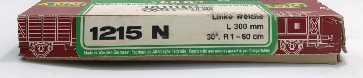LGB 1215 G Scale Brass Left Hand Electric Switch/Turnout LN/Box