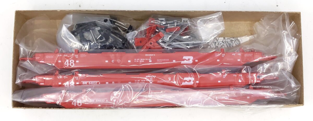 Athearn 5906 HO Burlington Northern Husky Stack Cars - 3 Unit Kit