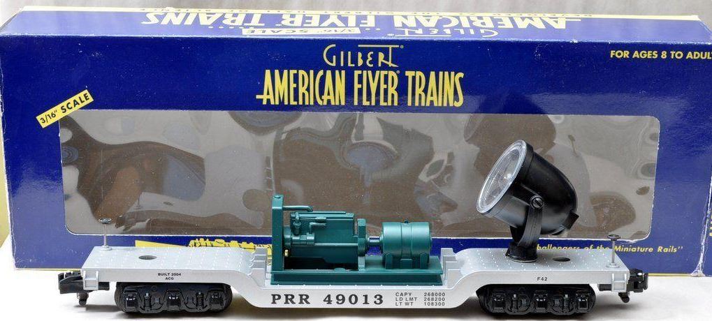 American Flyer 6-49013 S Pennsylvania Depressed Center Searchlight Car #49013 LN/Box
