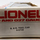 Lionel 6-5739 O Gauge Baltimore & Ohio Tool Car LN/Box