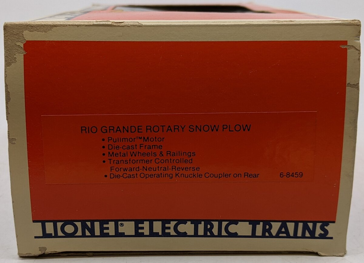 Lionel 6-8459 O Gauge Rio Grande Rotary Snow Plow #8459 LN/Box
