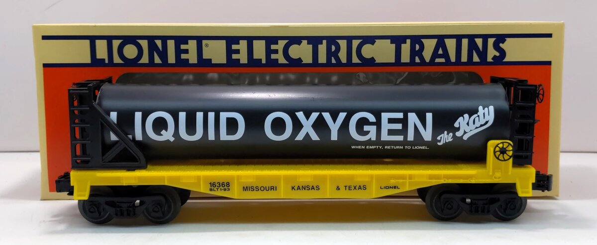 Lionel 6-16368 O Gauge Katy Liquefied Oxygen Flatcar #16368 LN/Box