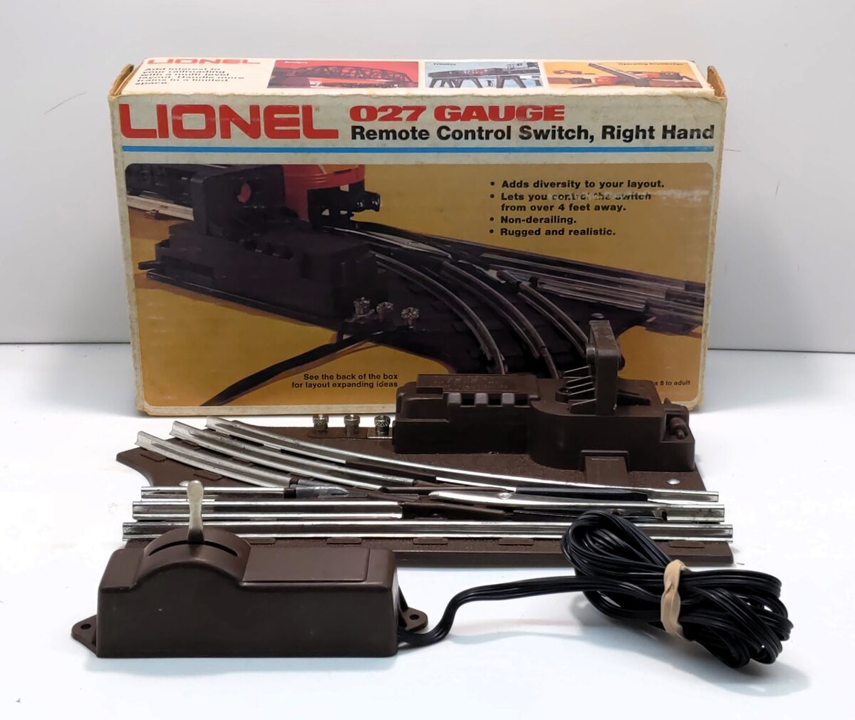 Lionel 6-5122 027 Right Hand Remote Control Switch Turnout EX/Box