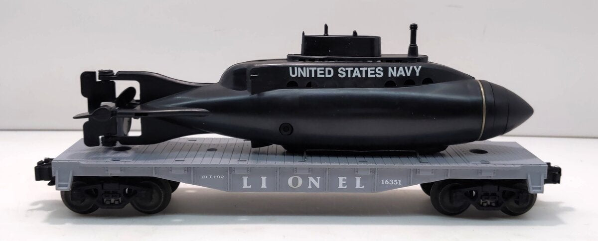 Lionel 6-16351 O Gauge Lionel Lines Flatcar with Navy Submarine LN/Box