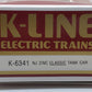 K-Line K6341 O Gauge NJ Zinc Classic Single Dome Tank Car #6341 LN/Box
