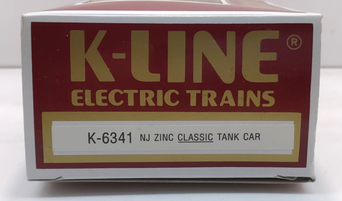 K-Line K6341 O Gauge NJ Zinc Classic Single Dome Tank Car #6341 LN/Box