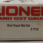 Lionel 6-7710 O Gauge Mail Pouch Refrigerator Car LN/Box