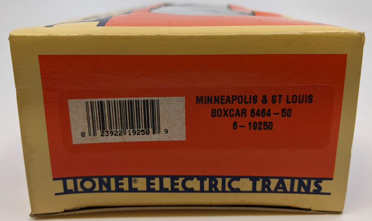 Lionel 6-19250 O Gauge Minneapolis & St. Louis "The Peoria Gateway" Boxcar #6464 LN/Box
