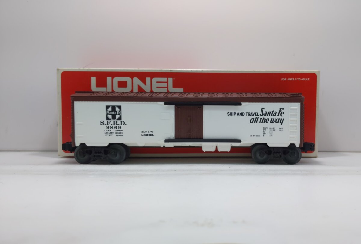 Lionel 6-9869 O Gauge Santa Fe Reefer Car EX/Box