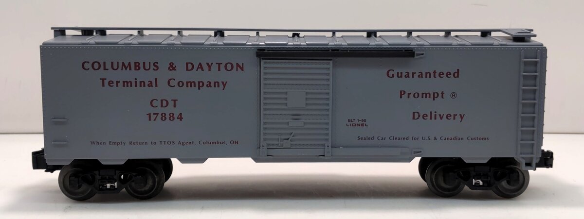 Lionel 6-17884 O 1990 TTOS Convention Columbus & Dayton Terminal Company Box Car LN/Box
