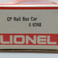 Lionel 6-9748 O Gauge CP Rail Blue Boxcar LN/Box