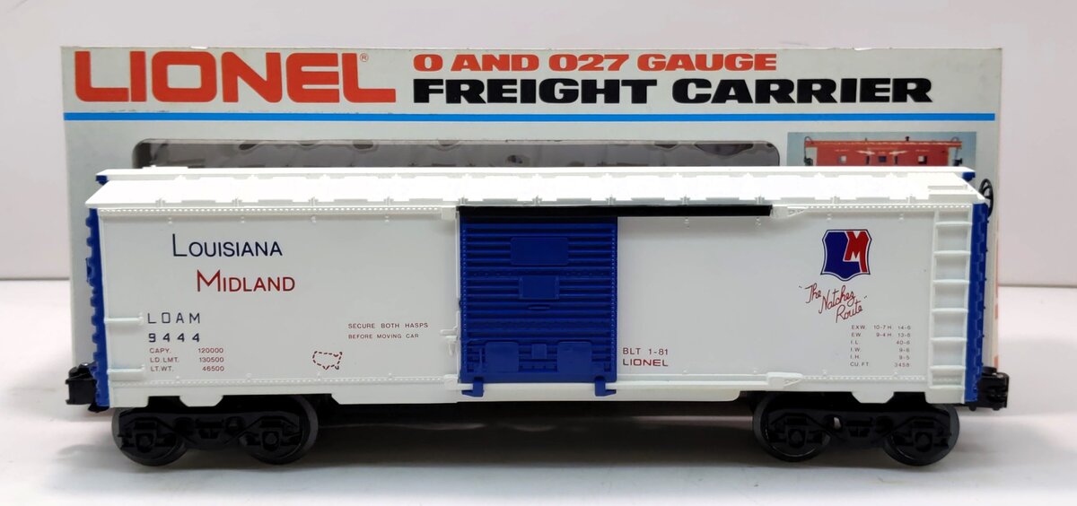 Lionel 6-9444 O Louisiana Midland Boxcar