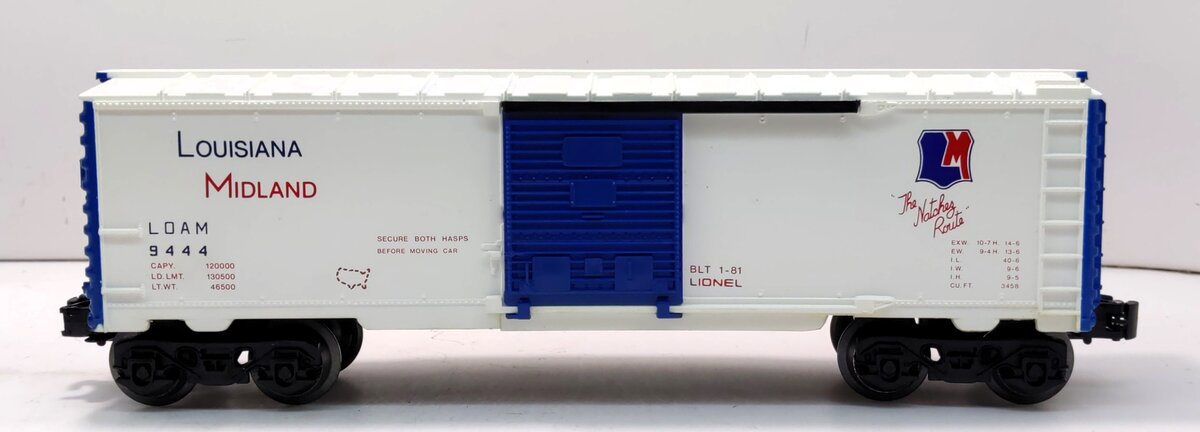 Lionel 6-9444 O Louisiana Midland Boxcar LN/Box