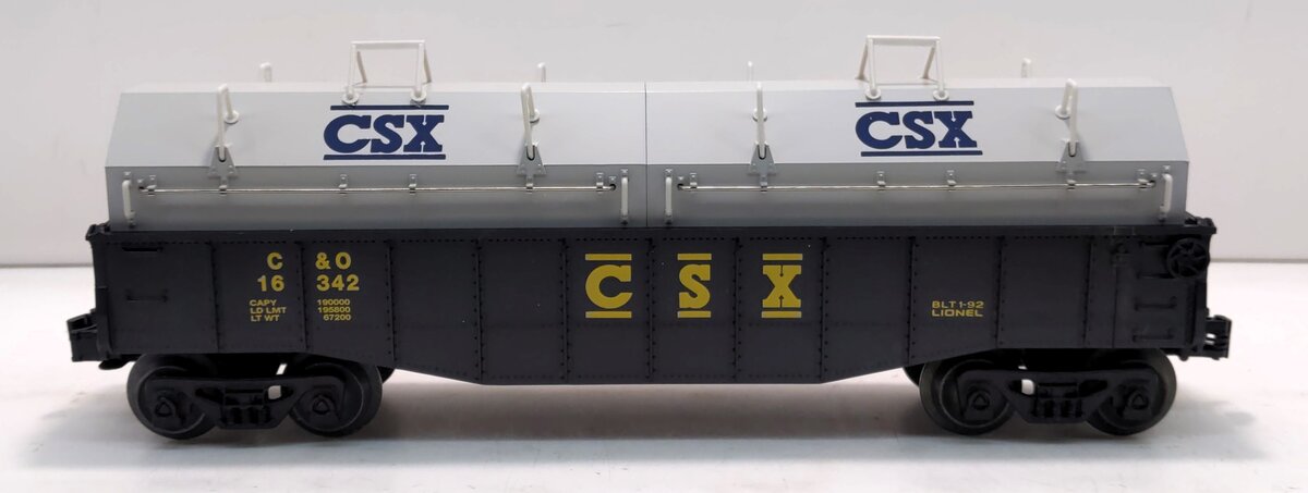 Lionel 6-16342 O Gauge CSX Gondola with Coil Covers LN/Box