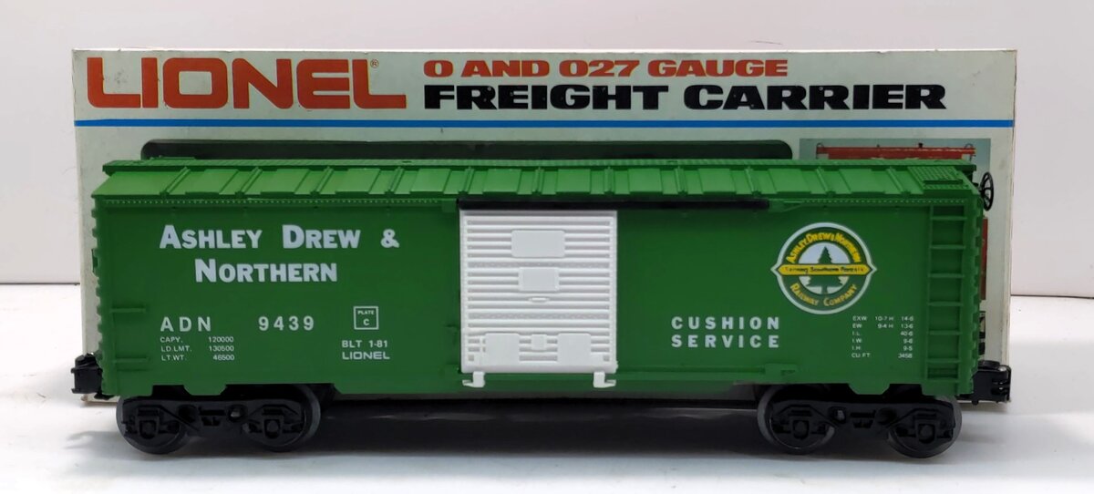 Lionel 6-9439 O Gauge Ashley Drew & Northern Boxcar