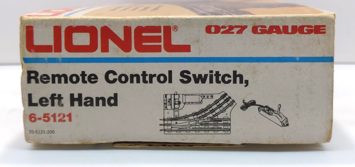 Lionel 6-5121 O O27 Left Hand Remote Control Switch Turnout