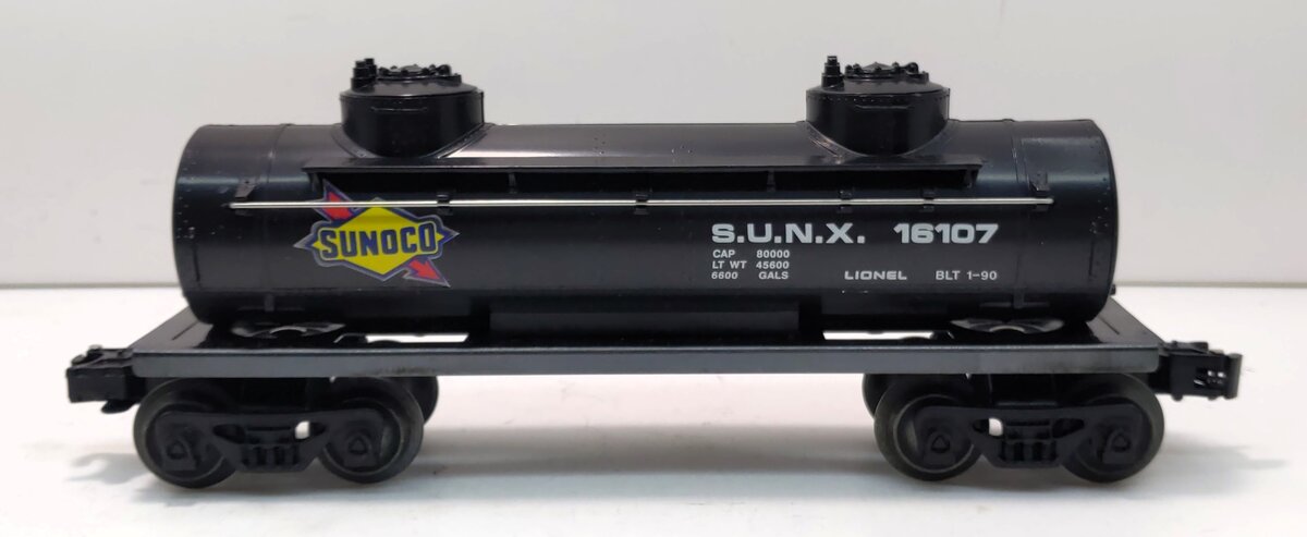 Lionel 6-16107 O Gauge Sunoco Black Double Dome Tank Car #16107 LN/Box