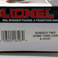 Lionel 6-16107 O Gauge Sunoco Black Double Dome Tank Car #16107 LN/Box